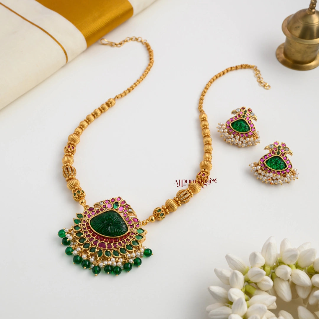 Unique Peacock Pendant Haram