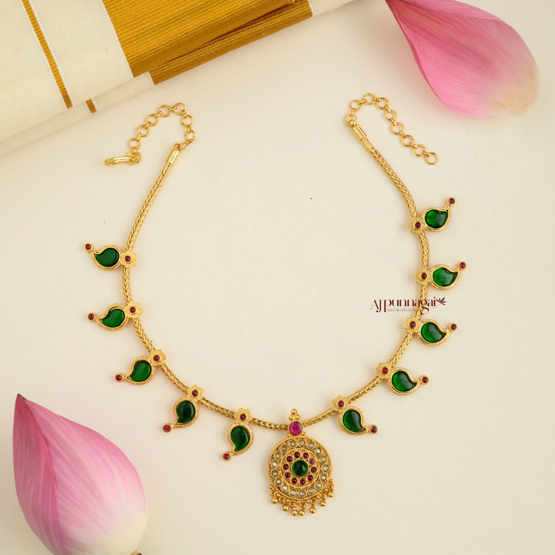Unique Mango Palakka Necklace