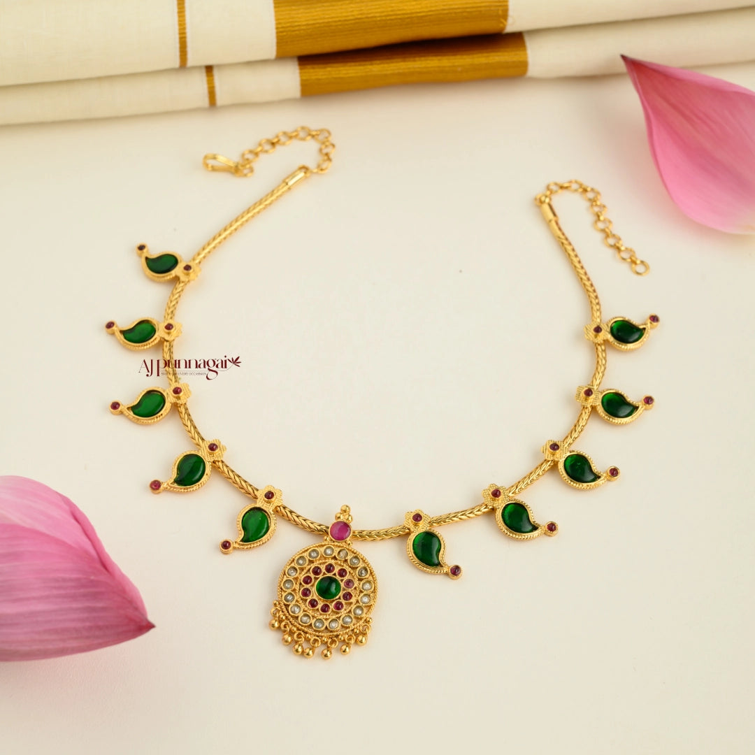 Unique Mango Palakka Necklace