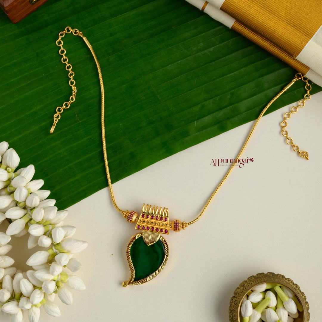 Traditional Mango Palakka Necklace - Green