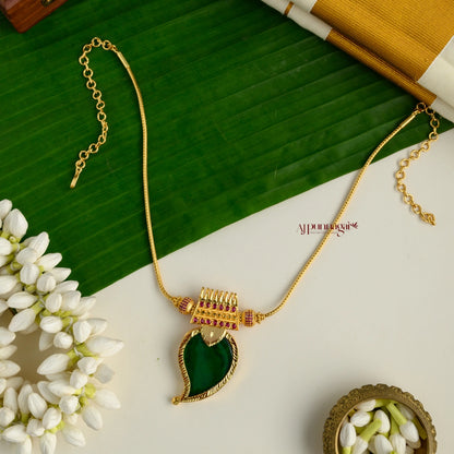 Traditional Mango Palakka Necklace - Green