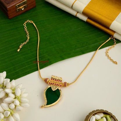 Traditional Mango Palakka Necklace - Green