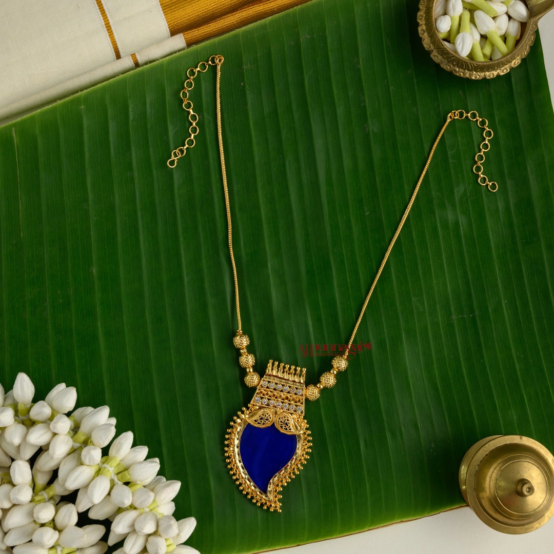 Grand Mango Palakka Necklace - Blue