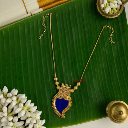 Grand Mango Palakka Necklace - Blue