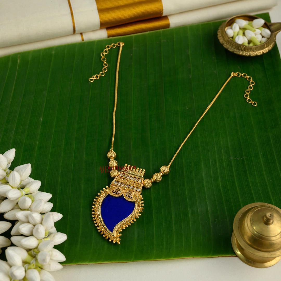 Grand Mango Palakka Necklace - Blue