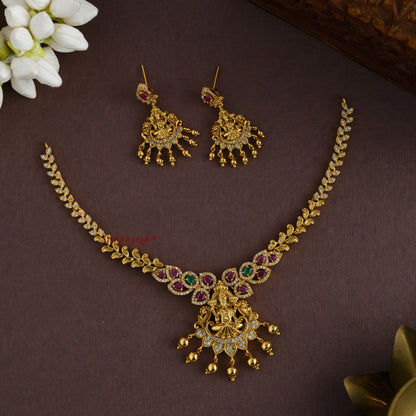 Elegant Lakshmi Matte Necklace