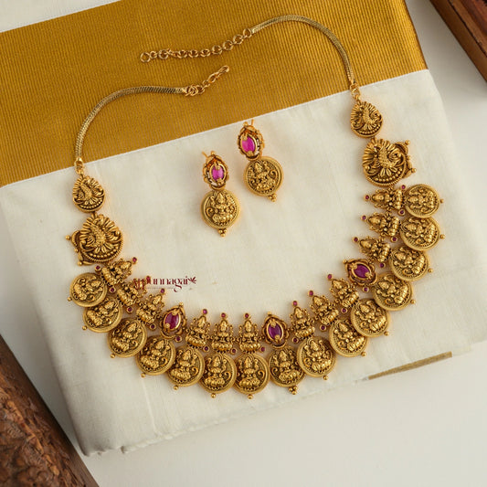 Grand Lakshmi Coin Bridal Necklace