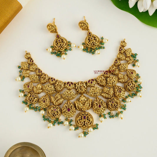 Royal Look Floral Gold Look Like Bridal Necklace