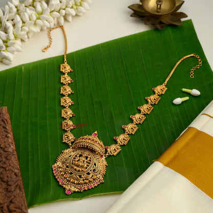 Elegant Lakshmi With Elephant Bridal Mid Haram