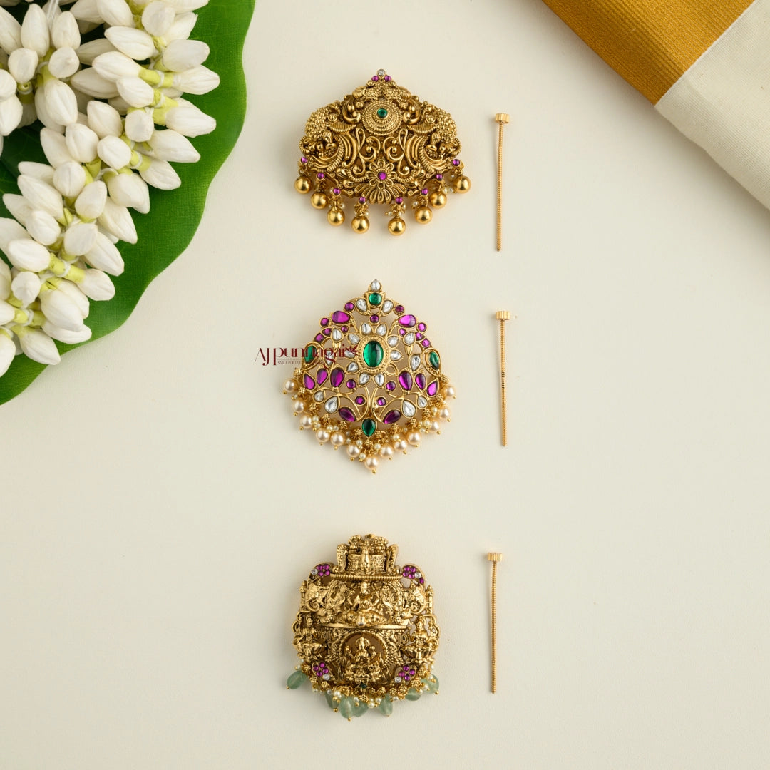 3 in 1 Detachable Pendant With Lakshmi Coin Bridal Haram