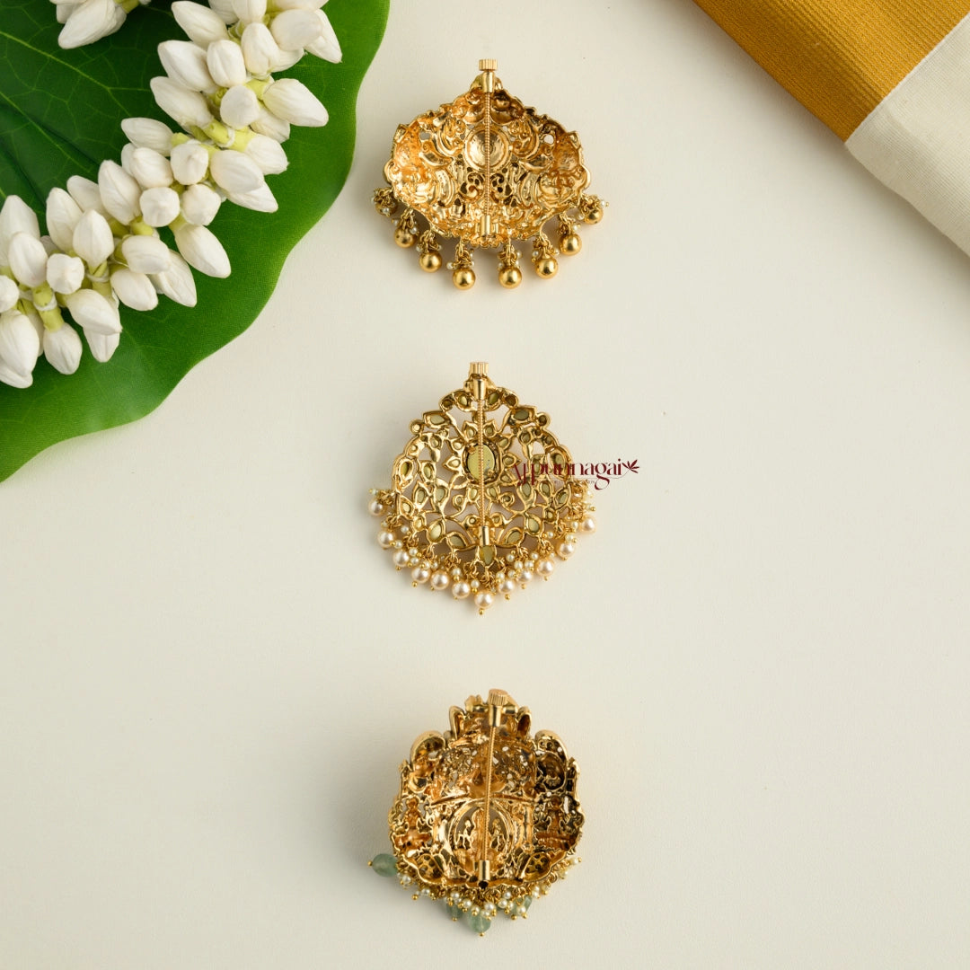 3 in 1 Detachable Pendant With Lakshmi Coin Bridal Haram