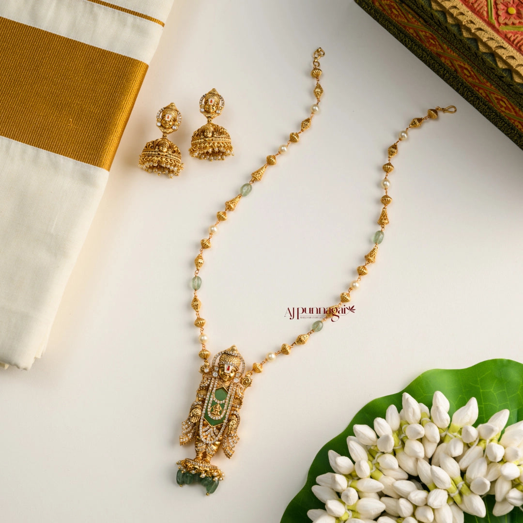 Lord Balaji Pendant Chain - Pastel Blue