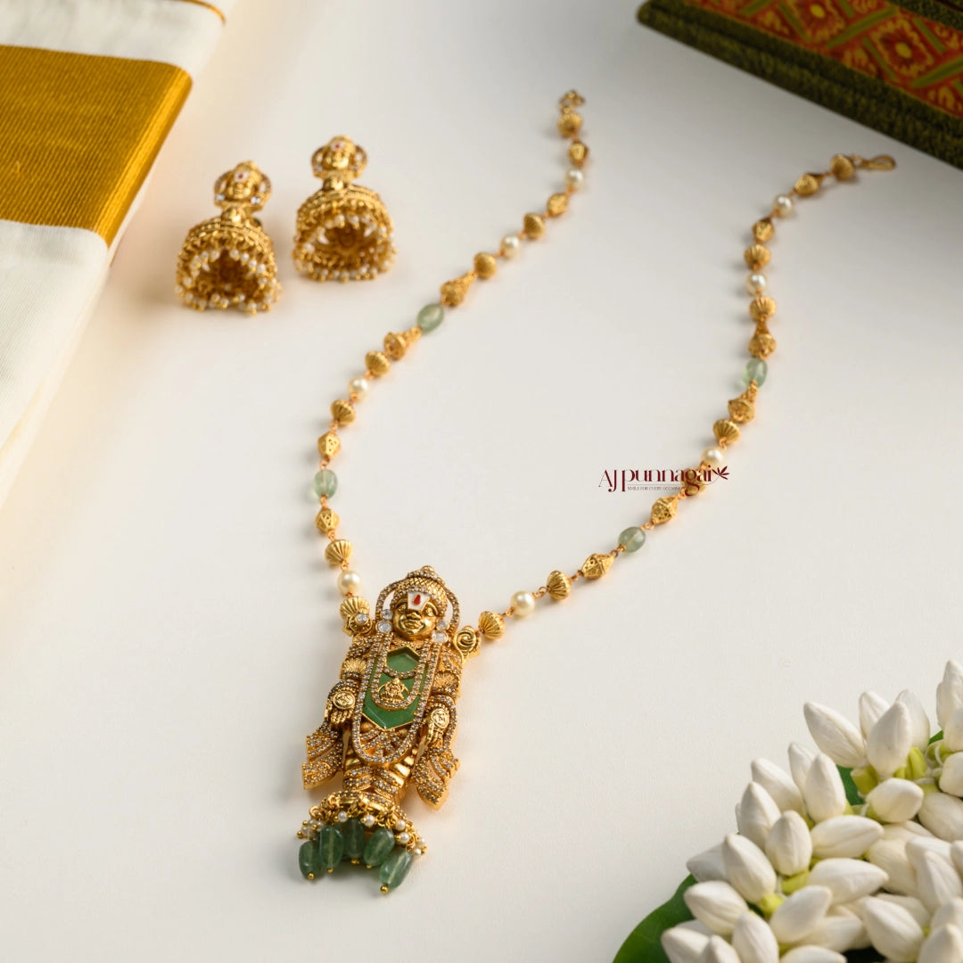 Lord Balaji Pendant Chain - Pastel Blue