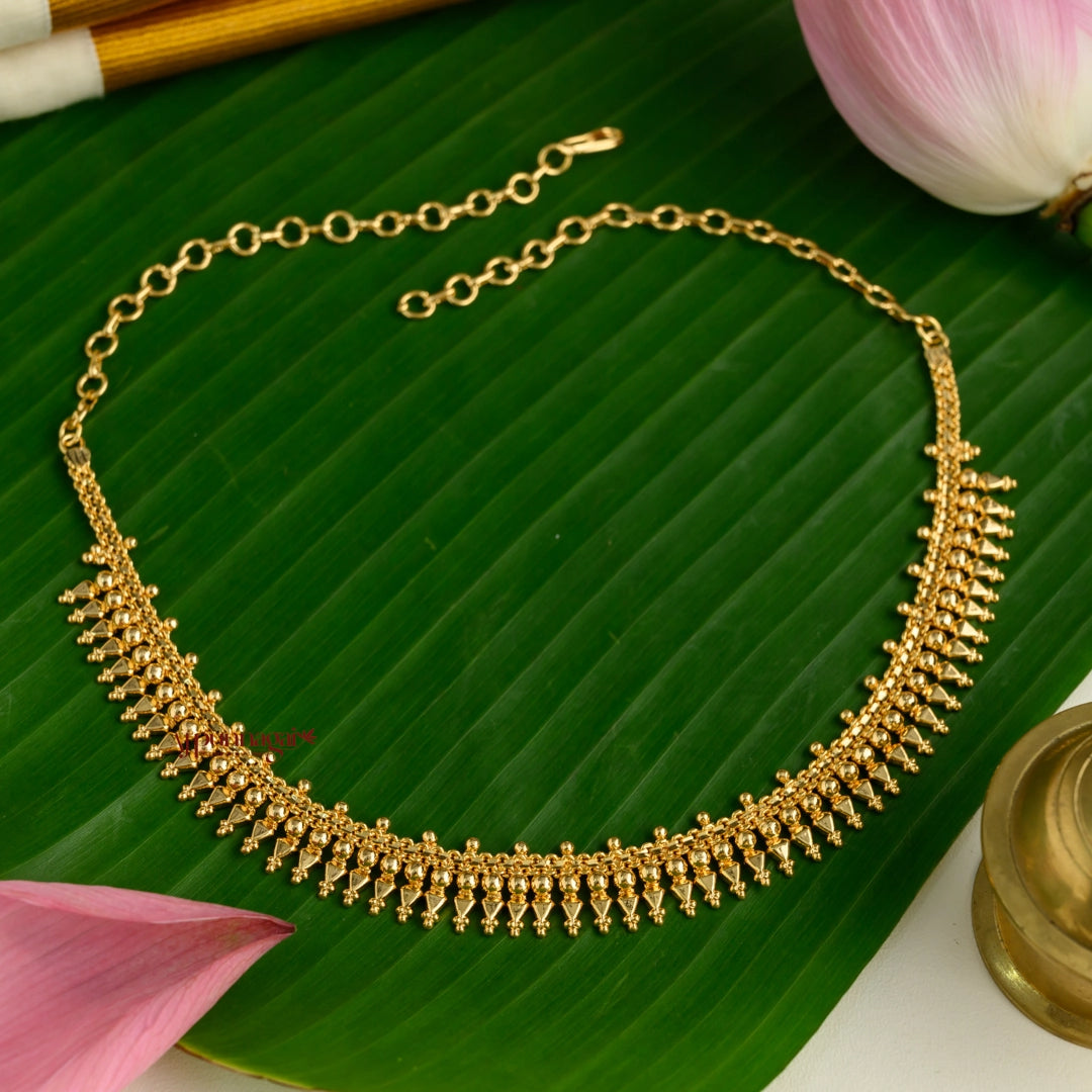 Gold Tone Kerala Style Necklace