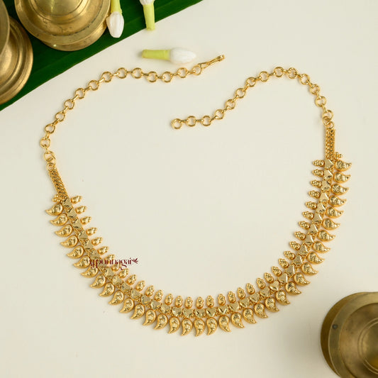 Gold Tone Kerala Style Mango Necklace