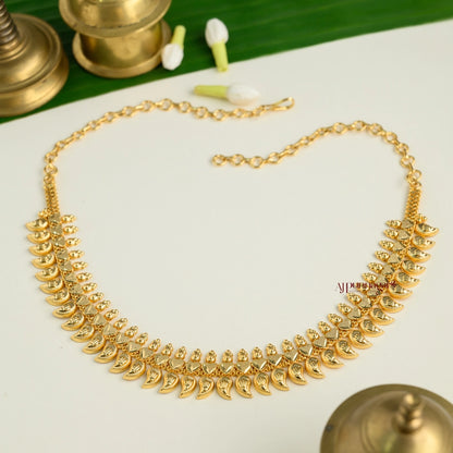 Gold Tone Kerala Style Mango Necklace