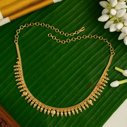 Lakshmi Gold Tone Simple Necklace