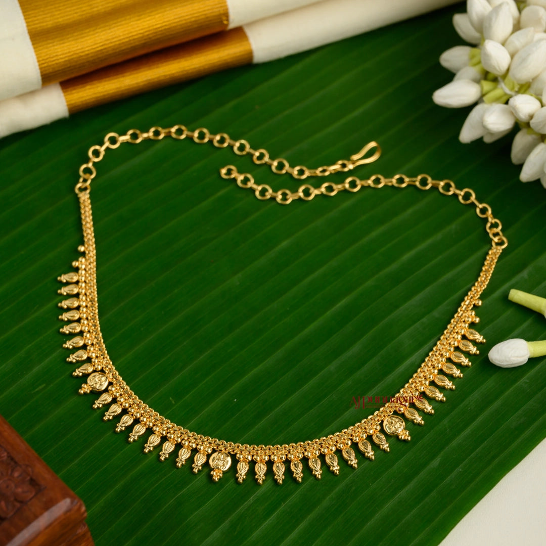 Lakshmi Gold Tone Simple Necklace