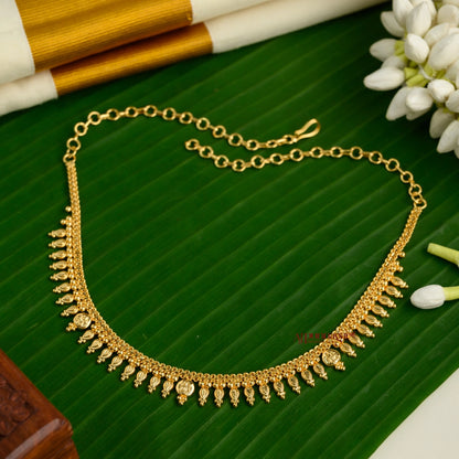 Lakshmi Gold Tone Simple Necklace