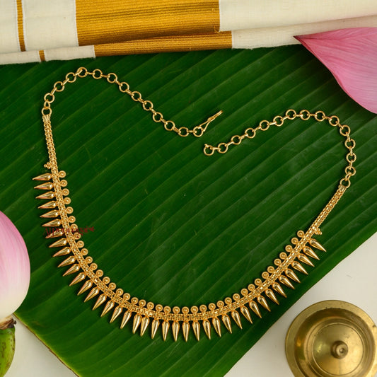 Kerala Style Gold Tone Mulla Mottu Necklace