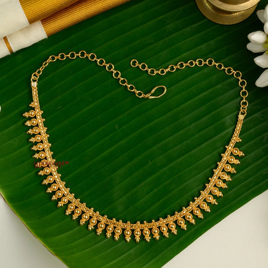 Elegant Gold Tone Kerala Style Necklace