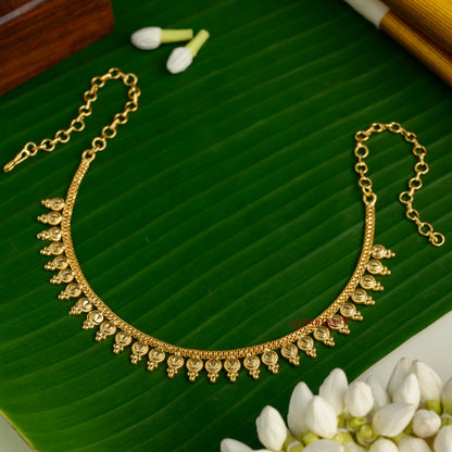 Classy Gold Tone Kerala Style Necklace