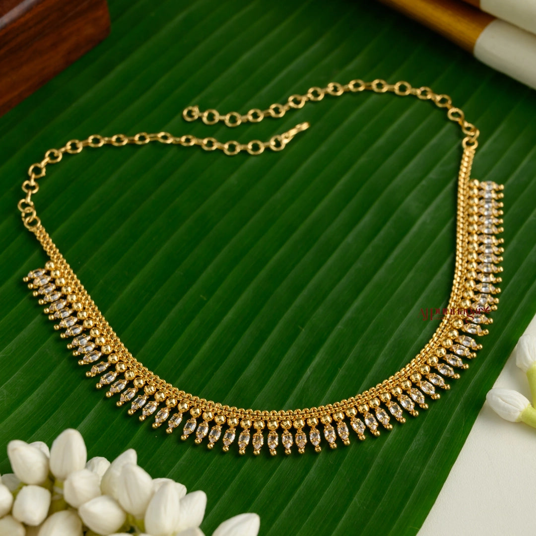 Dazzling AD Gold Tone Necklace