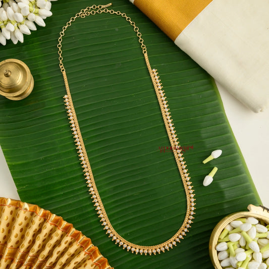 Dazzling AD Gold Tone Bridal Haram