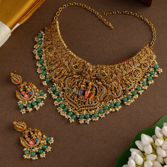 Grand Hand Painted Perumal Kalyanam Bridal Choker