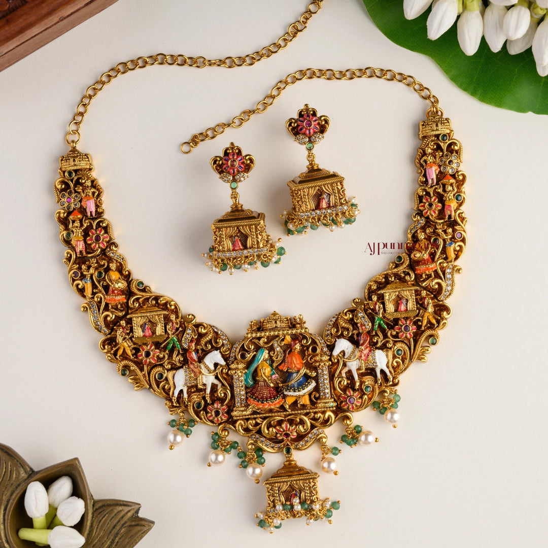 Hand Painted Kalyanam Bridal Necklace