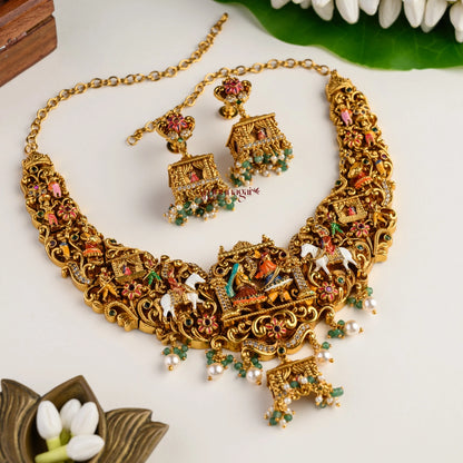 Hand Painted Kalyanam Bridal Necklace
