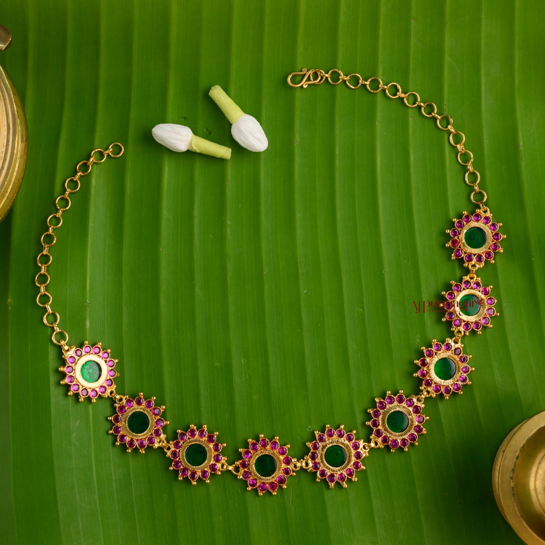 Classy Kerala Style Green Palakka Necklace