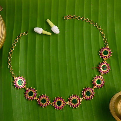 Classy Kerala Style Green Palakka Necklace