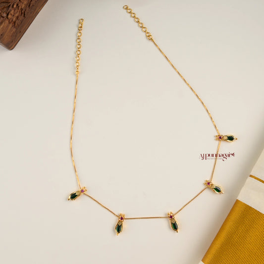 Minimalist Green Nagapadam Necklace