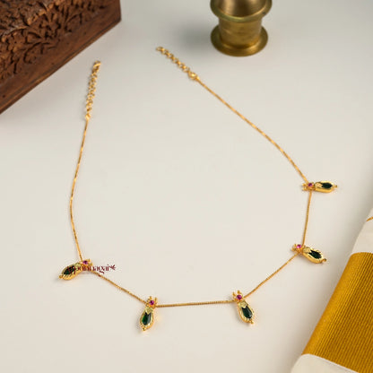 Minimalist Green Nagapadam Necklace