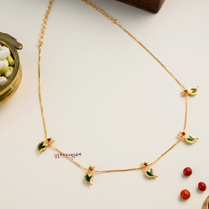 Minimalist Green Mango Palakka Necklace