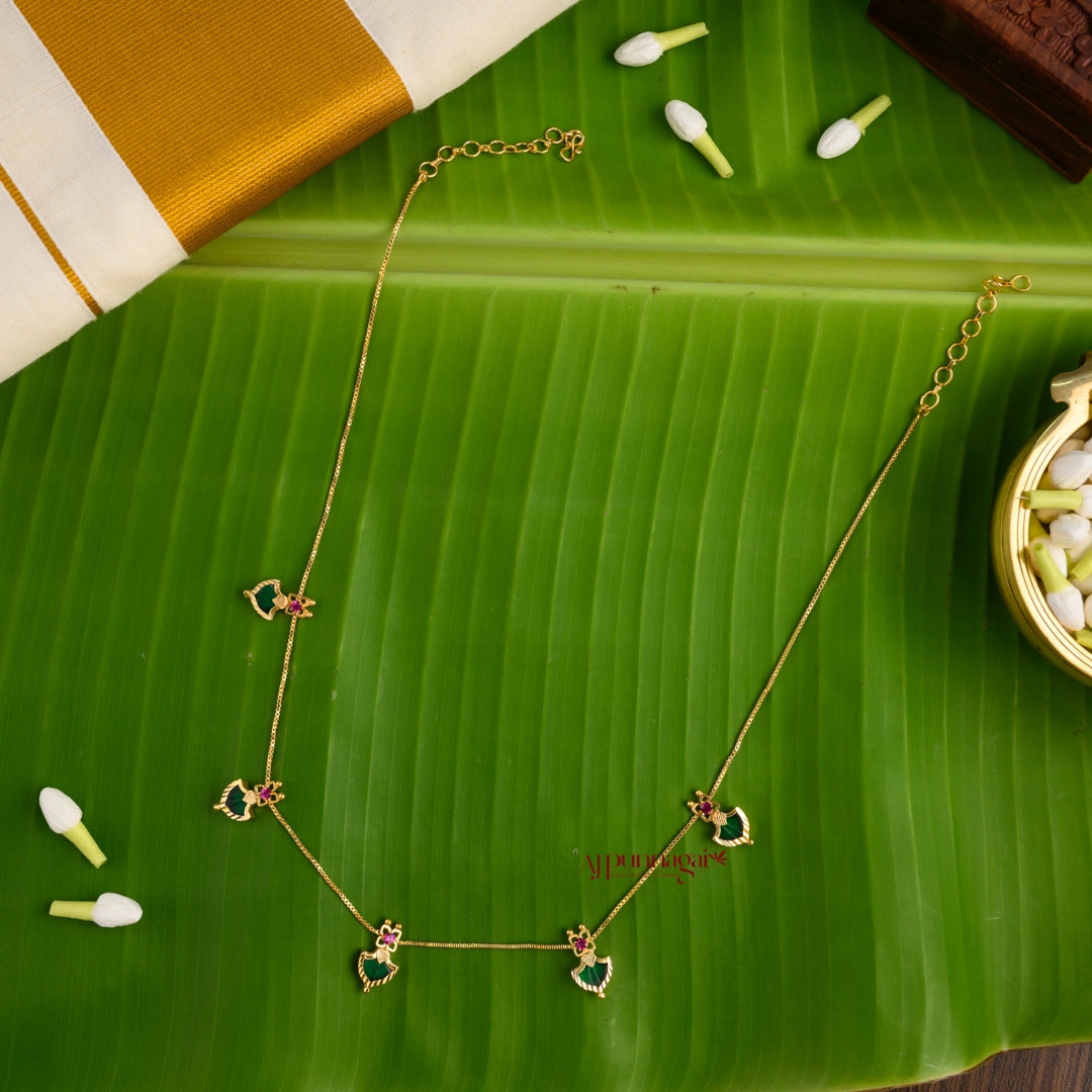 Minimalist Green Palakka Necklace