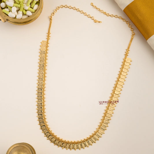 Gold Polish Square Lakshmi Kasu Haram