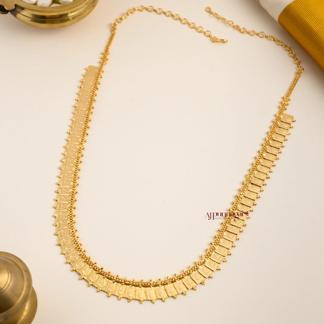 Gold Polish Square Lakshmi Kasu Haram