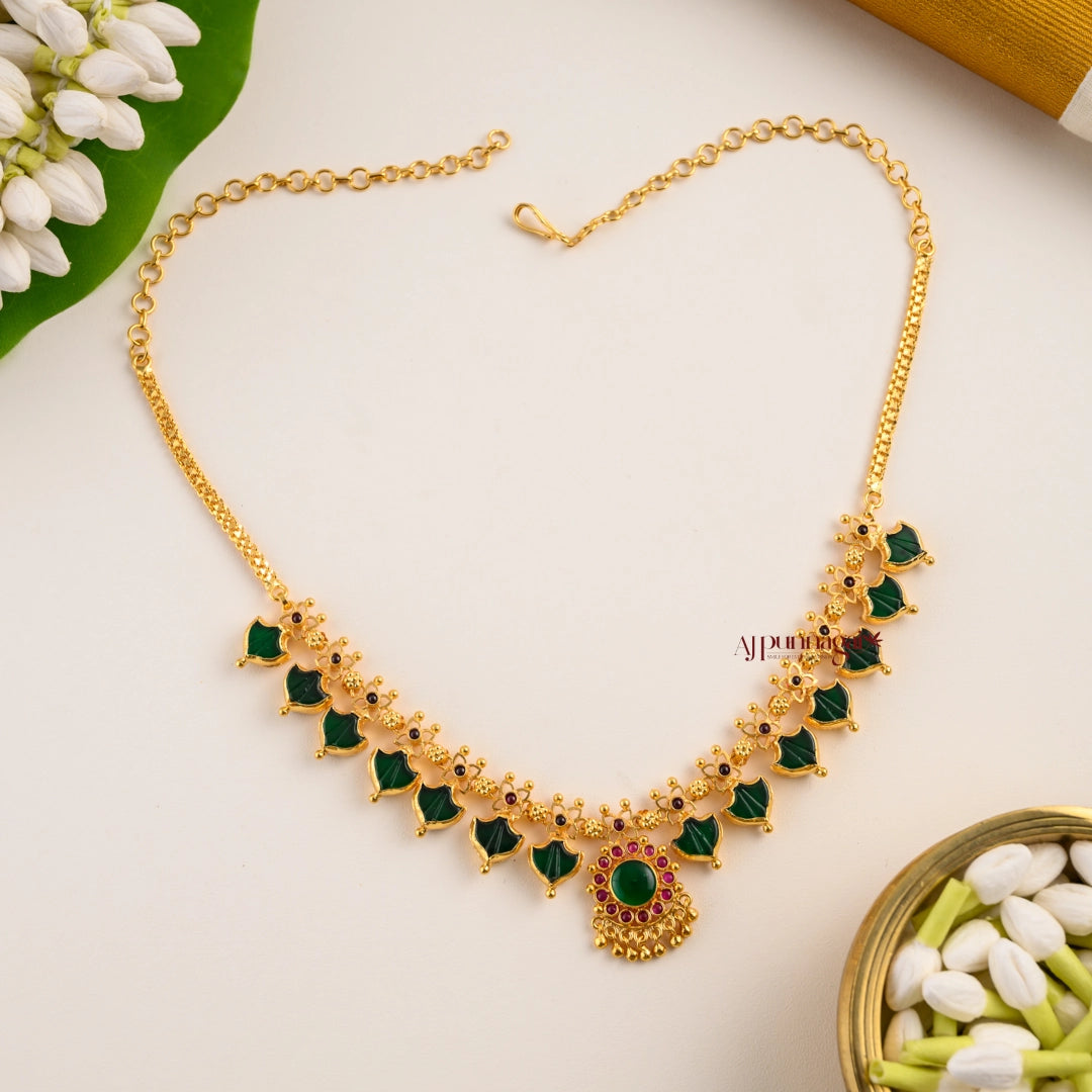 2 in 1 Reversible 7 Palakka Necklace - Green and Red
