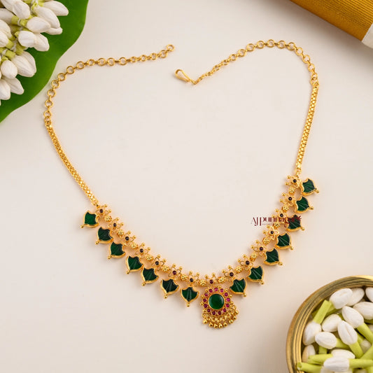 2 in 1 Reversible 7 Palakka Necklace - Green and Red