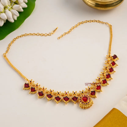 2 in 1 Reversible 7 Palakka Necklace - Green and Red