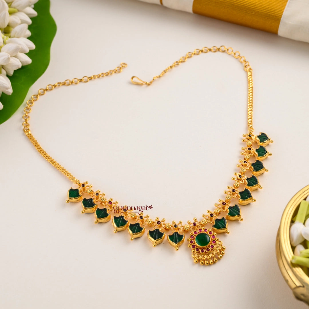 2 in 1 Reversible 7 Palakka Necklace - Green and Blue
