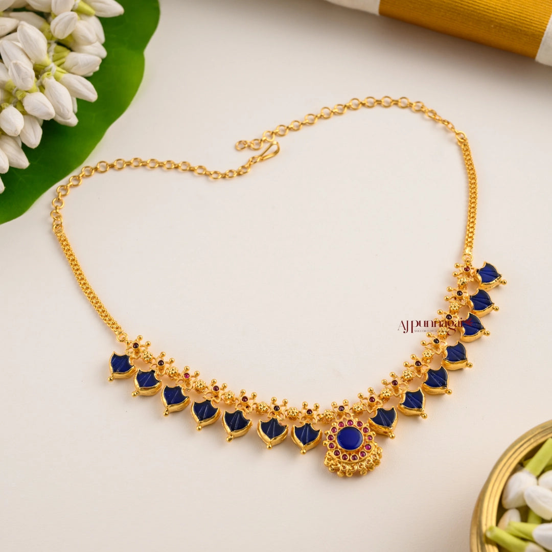 2 in 1 Reversible 7 Palakka Necklace - Green and Blue