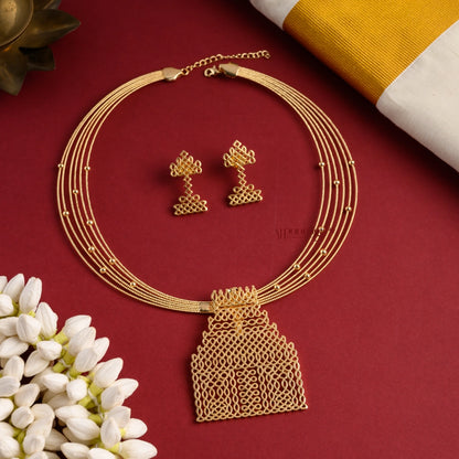 Gopuram Kolam Hasli Necklace