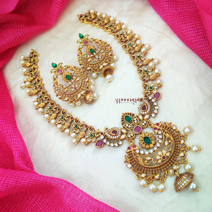 Stylish Lakshmi Motifs Necklace