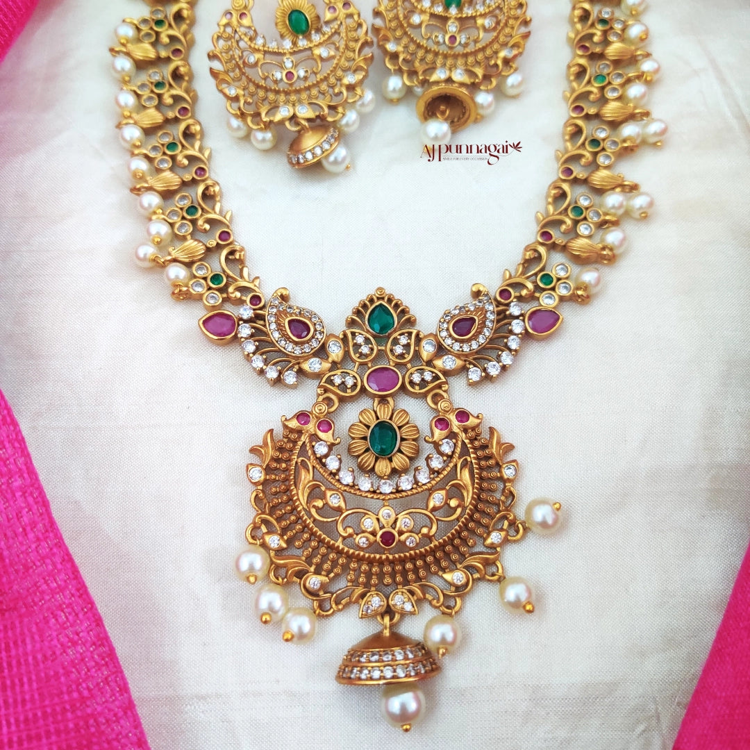 Stylish Lakshmi Motifs Necklace