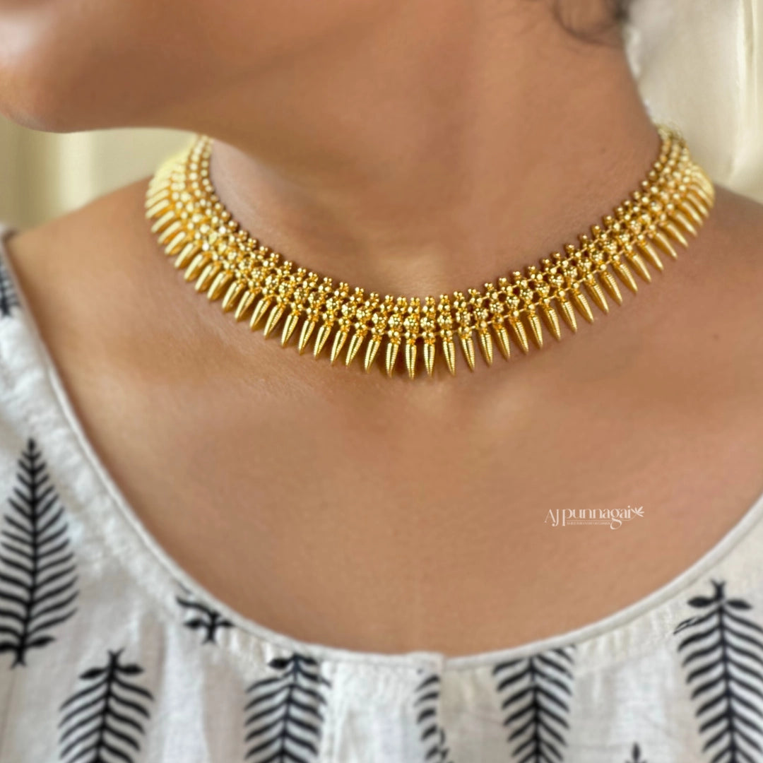 Kerala Mulla Mottu Necklace – AJ Punnagai - Main Image
