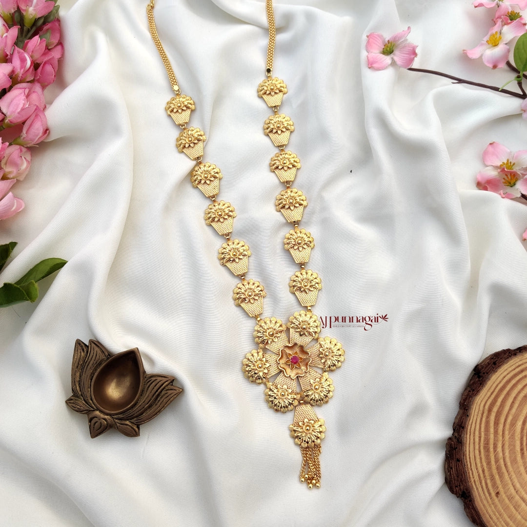 Stunning Gold look Flower Design Haram