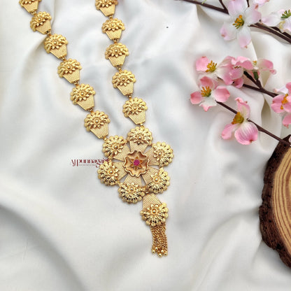 Stunning Gold look Flower Design Haram